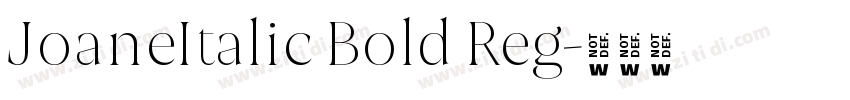 JoaneItalic Bold Reg字体转换